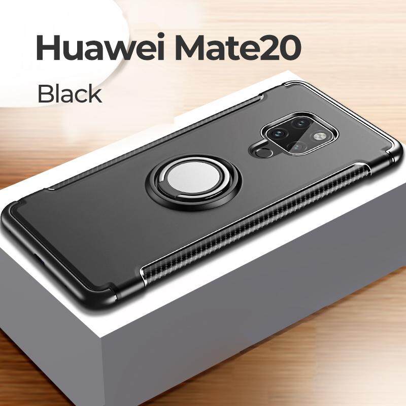 Sanptoch Luxury Soft Shockproof Case For Huawei Mate 20 Pro Full Cover For Huawei Mate 20X Hard PC Bracket Ring Holder Cases Protective Casing