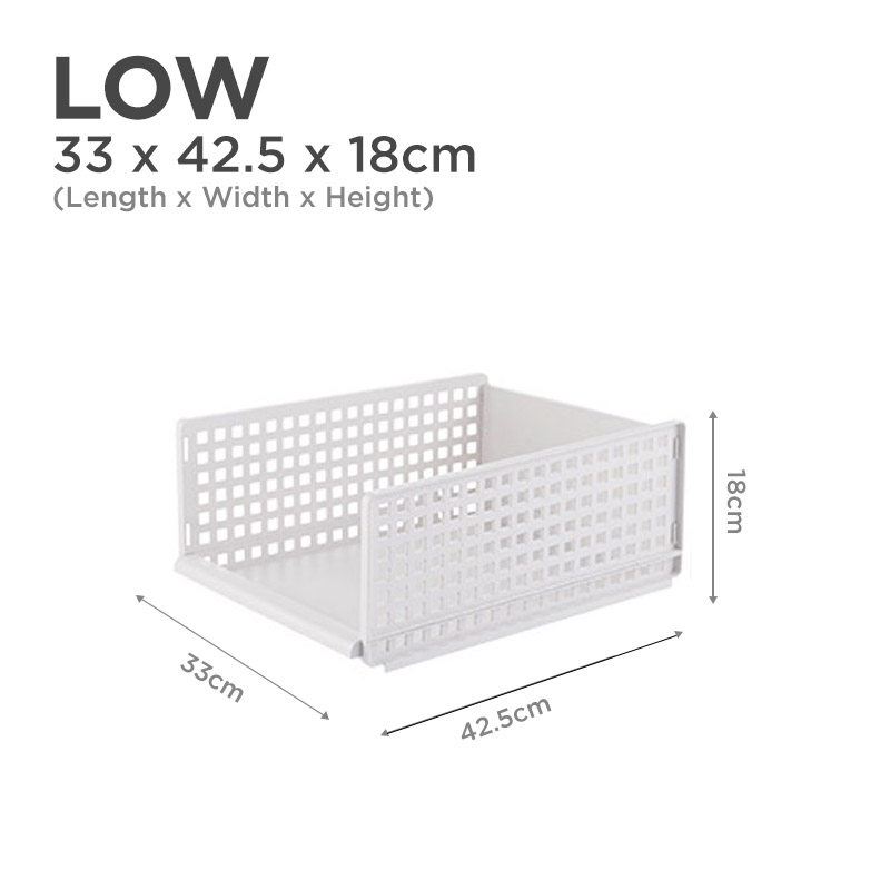 (JIJI.SG) Modular Retractable Storage Drawer - Organiser - GRENIER - FINI - Stacking - Sliding - Wardrobe / jt