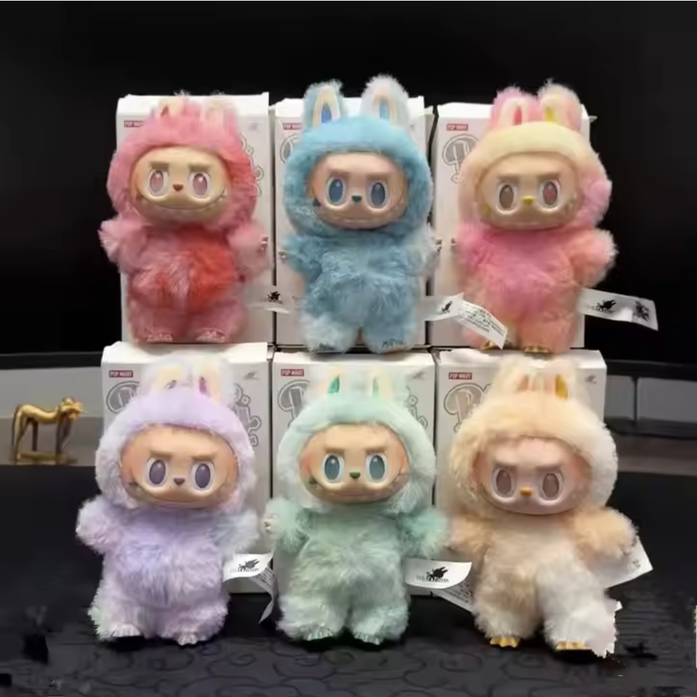 New Labubu 3.0 Third-generation Plush Keychain Vinyl Face Pendant Macaron Popmart Series Blind Box Bag Accessories