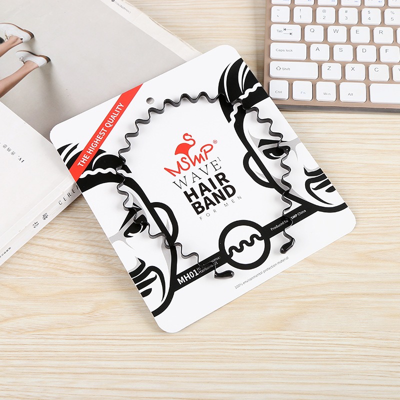 [SG | For Men] Unisex Hair Bands Men Metal Spring Wavy Headbands Non-Slip Metal Headband Slicked Back Headband Hair Accessories for Women and Men Sports