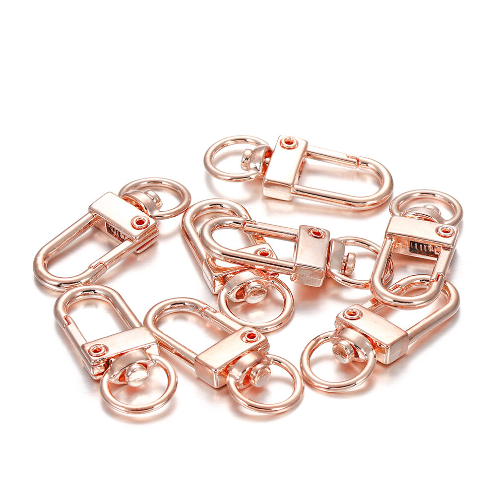 10Pcs/Bag DIY Hardware Accessories Rotating Dog Buckle Zinc Alloy Bag Hook Buckle keychain key Rings Jewellry Making Supplies