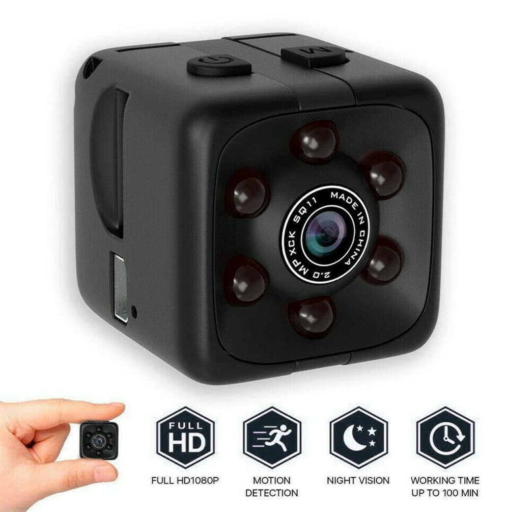 Original SQ11 Mini Spy Camera Hidden Sensor Night Vision Camera  Sports DVR Mini Camera HD 720P Sports DV Video Small Video Camera Cam Connected to Mobile Phone Spycamera for Bathroom Mini Wireless CC