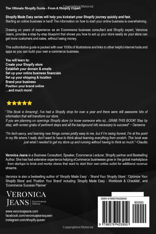 Start Your Online Business: A Step-by-Step Guide To Establishing a Profitable eCommerce Business with Shopify