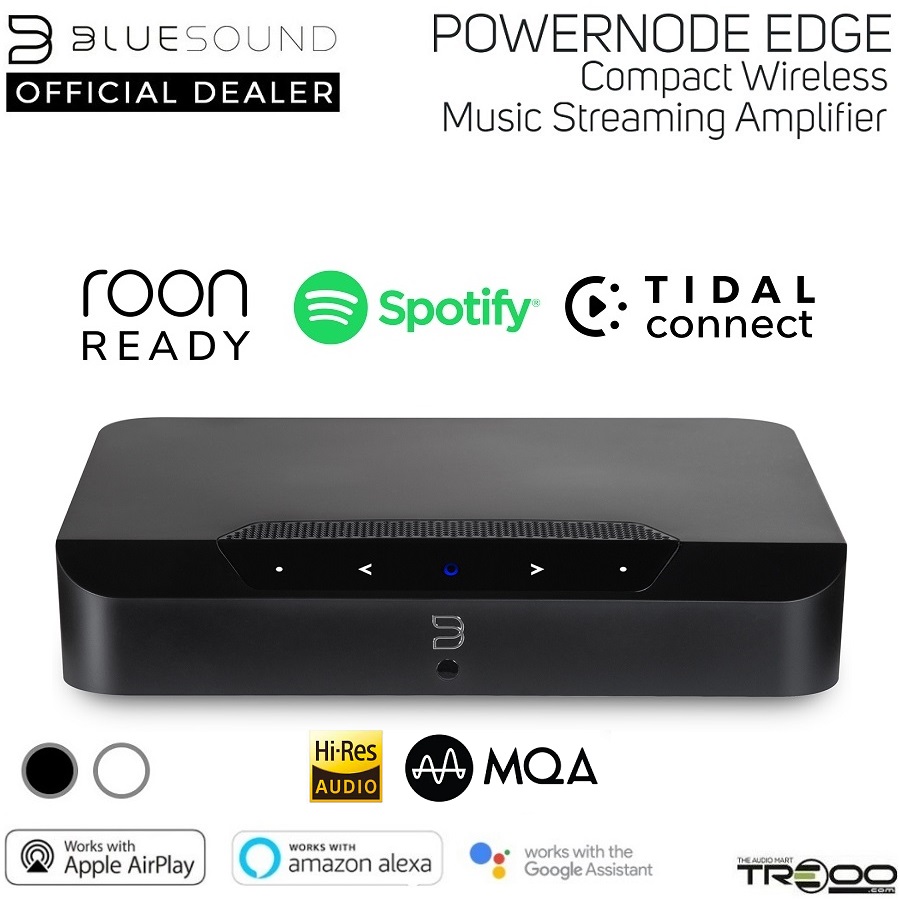 Bluesound POWERNODE EDGE MQA Multi-Room Wireless Bluetooth/WiFi/Ethernet Network Streamer & Hi-Fi Integrated Amplifier