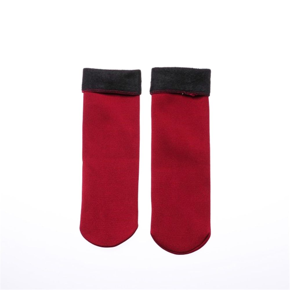 WEARY Women Mens Cashmere Thermal Wool Seamless Velvet Floor Hosiery Sleeping Socks Thicken Snow Socks