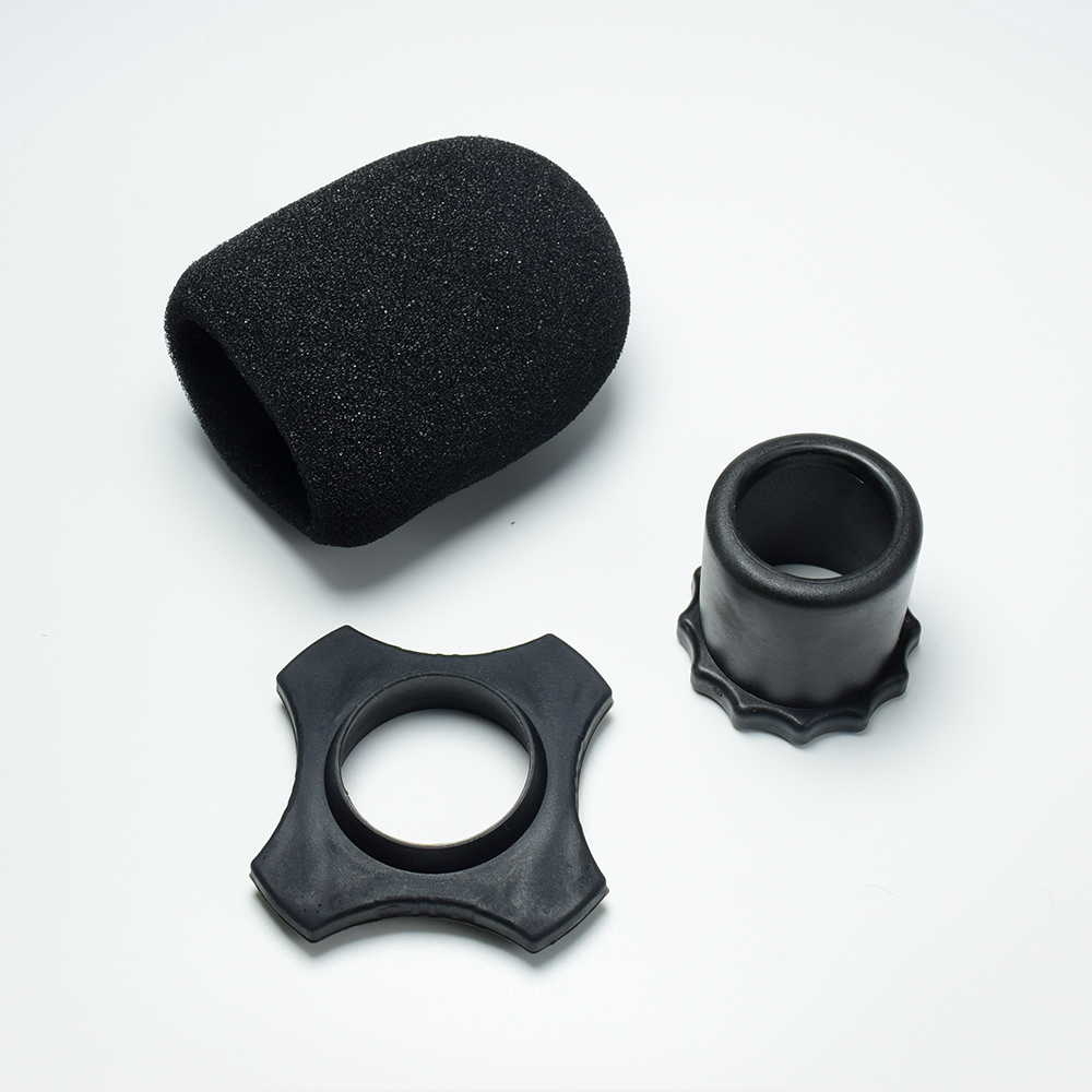 BlueWow CX058 Microphone Cover Handheld Wireless Microphone Windscreen Foam Cover,Anti-Rolling Mic Protection Silicone Ring ,Bottom Rod Sleeve Holder for KTV DJ Device