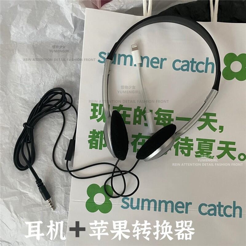 INS Blogger Japanese Style Classic Retro Hot Girl Y2g Yabi Blue Headset Headset Nostalgic Internet Celebrity Little Red Book