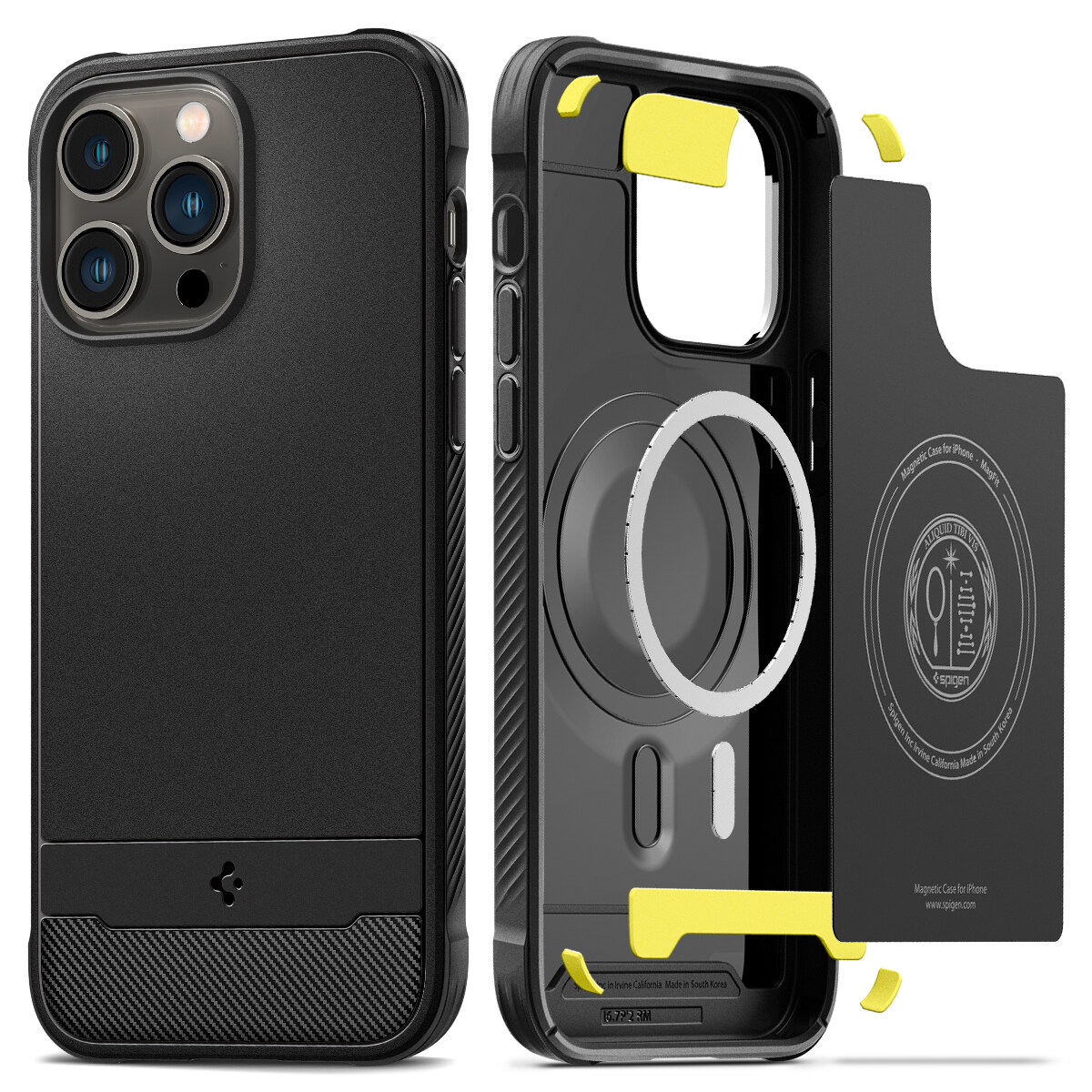 SPIGEN Case for iPhone 14 Series [Rugged Armor Mag Fit] Timeless Design and Durable Shock Absorption for Strong MagSafe Hold / iPhone 14 Case / iPhone 14 Casing