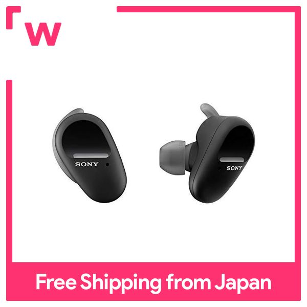 Sony full wireless noise canceling earphone WF-SP800N: Bluetooth compatible left-right separation type waterproof specification 2020 model black WF-SP800N BM