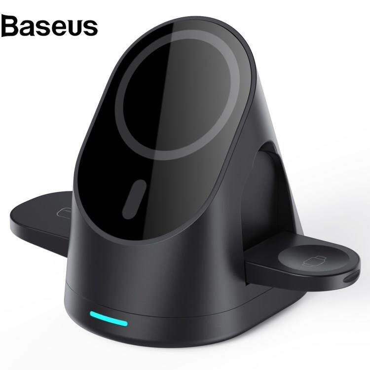 Baseus LFX-179 3 in 1 15W Wireless Charger Folding Fast Charging Dock Magnetic Charging Station for iPhone iWatch AirPods