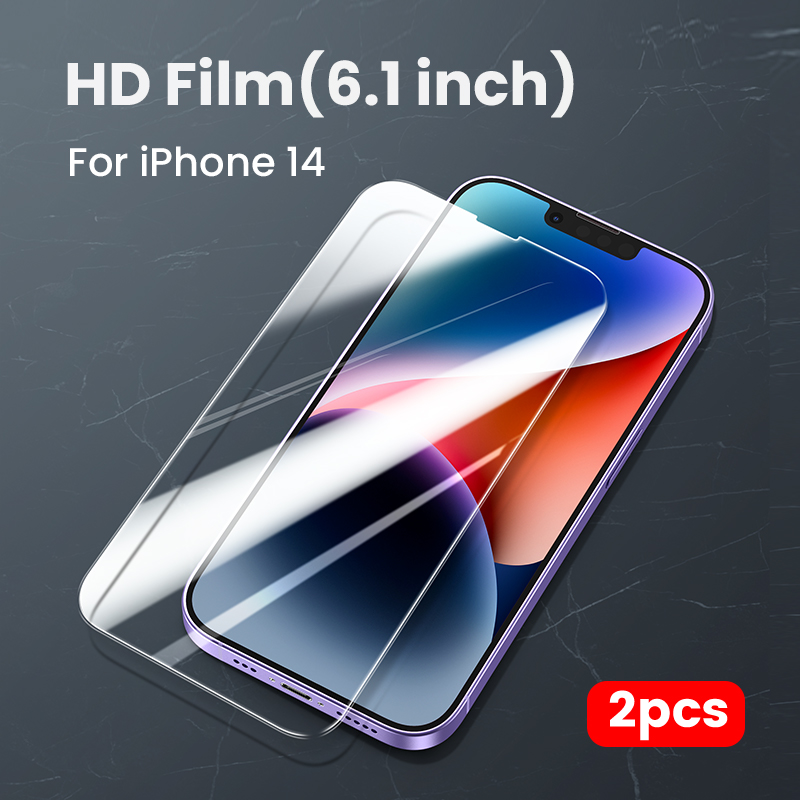 UGREEN 2PCS Borderless Full Screen HD Tempered Film with Film Applicator Compatible with Apple for iPhone 14 / iPhone14 Pro / iPhone 14 Pro Max/iPhone 13 / iPhone13 Pro / iPhone 13 Pro Max