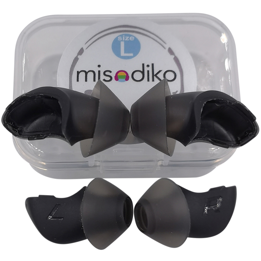 misodiko Silicone Eargel Ear Tips Compatible with Plantronics BackBeat PRO 5100 True Wireless Earbuds (2-Pairs)