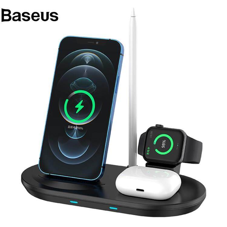 Baseus JJT-885 4 in 1 Wireless Charger for iPhone / Apple Watch / AirPods / Apple Pencil Multifunction 15W Fast Charging Station