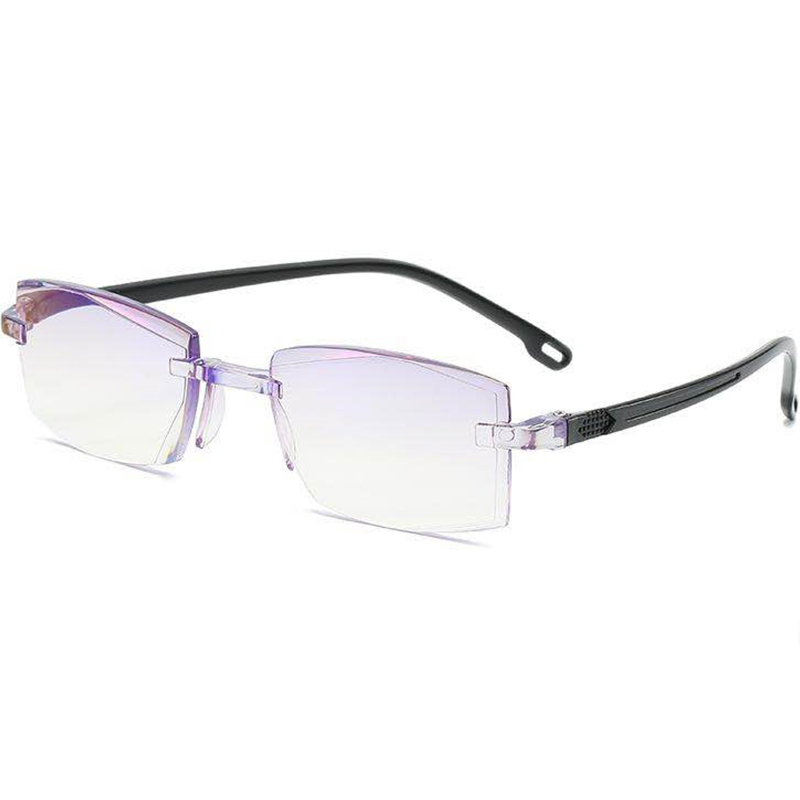 Reading glasses anti-blue light frameless reading glasses anti-radiation scratch high-definition lightweight 0-4.0 PTQ