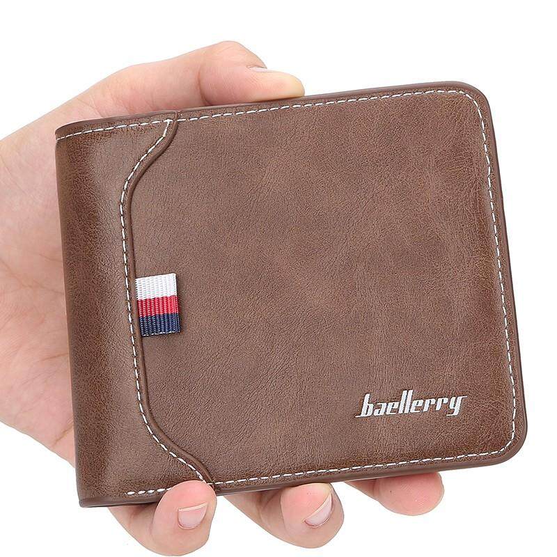 ❤️ Dream Best Baellerry Fashion Short Wallet for Men Multi-Card Three-Fold Coin Purse Cross-Section Wallets Card Package Male Handbags D1308