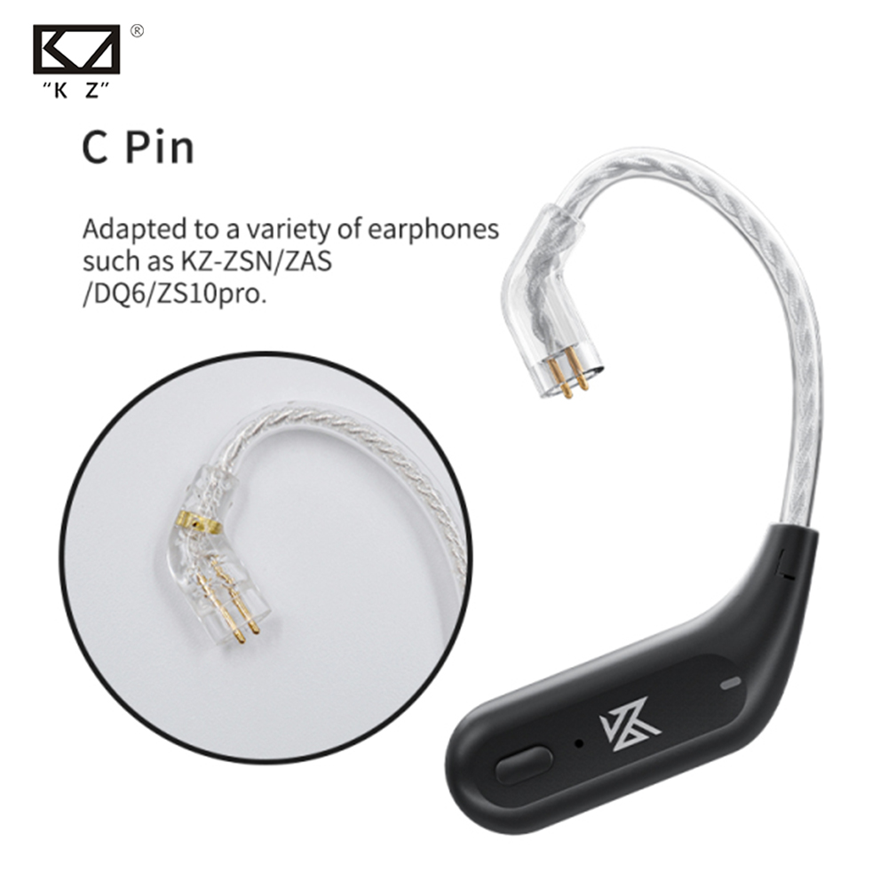 KZ AZ09 TWS HD Bluetooth 5.2 Ear Hook Wireless Earphone Bluetooth Module Support AAC Audio Encoding Transmission Headset Upgrade Ear-hook Dual Host Dual Channel Monitor Hook With Charging Case For DQ6
