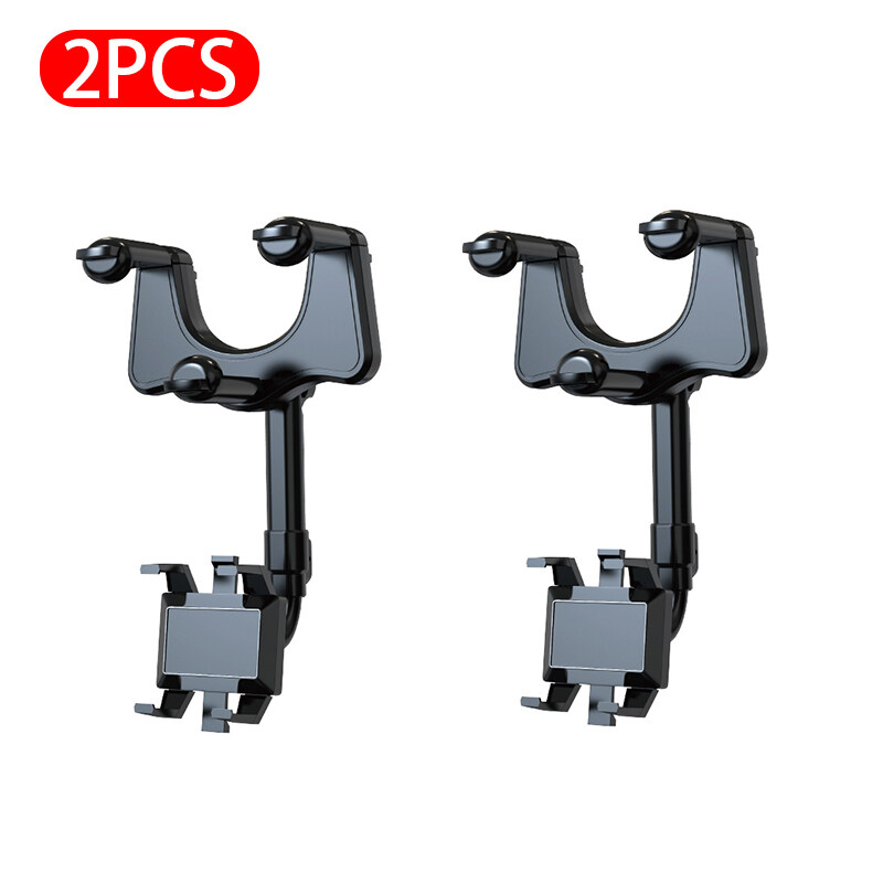 360° Rotating Rearview Mirror Phone Holder Adjustable Car Mount Car Interior Accessories