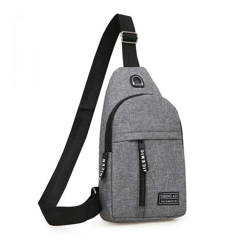 Cross body bag for men Waist Bag Canvas Sports Small Sling Bag for Men Women Large Capacity Chest Pouch  Hip Hop Bag Waterproof Shoulder Bag