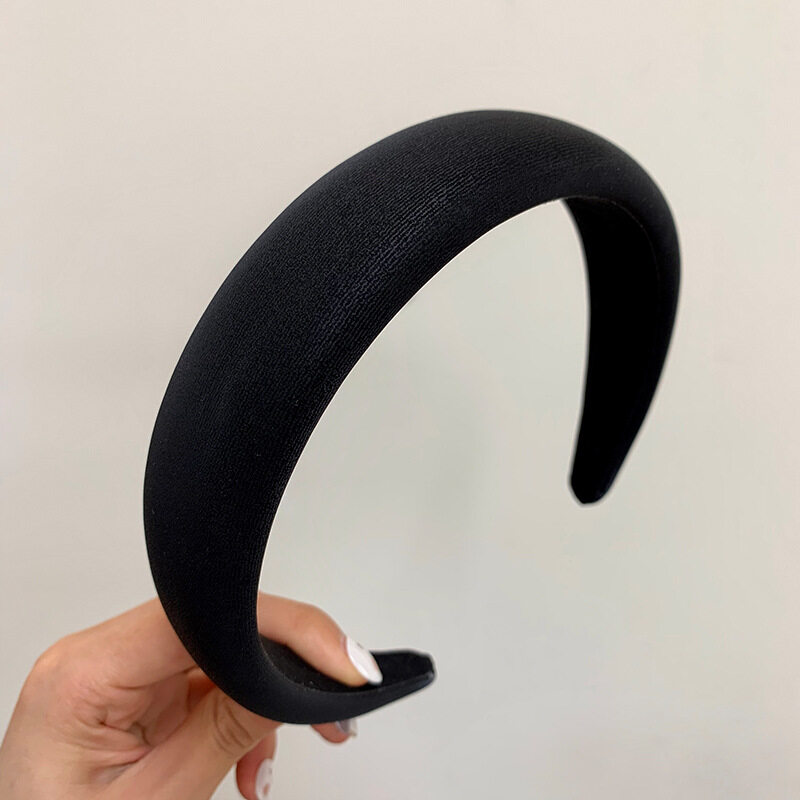 PU Wide Side Thicken Increased Headbands for Women Morandi Color Plain Simple Hairbands Korean Style Girls Elegant Hair Hoops