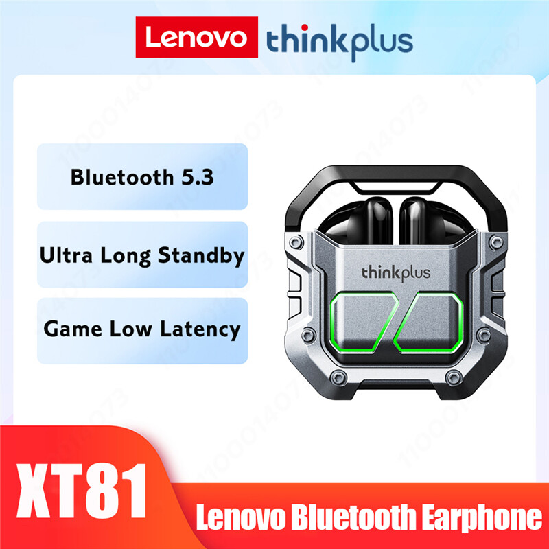 Lenovo  XT81 Bluetooth 5.3 Earpbuds Smart Noise Canceling In-ear Headset Built-In Microphone Touch Control TWS True Wireless Earphone Bass