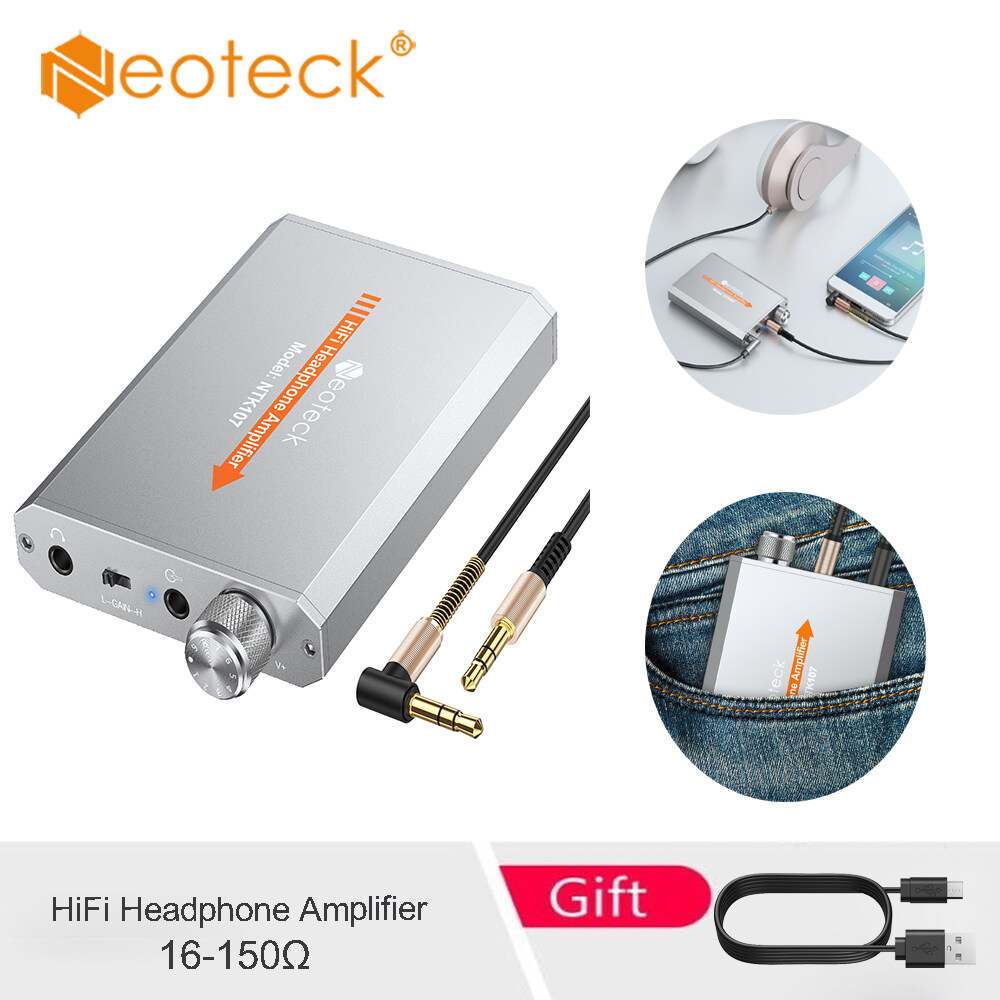 Neoteck Mini HiFi Earphone Headphone Amplifier 16-150Ω Portable Amplifier 3.5mm Audio Earphone Amp Components for MP3/MP4 /Phones/Digital Players/Computers