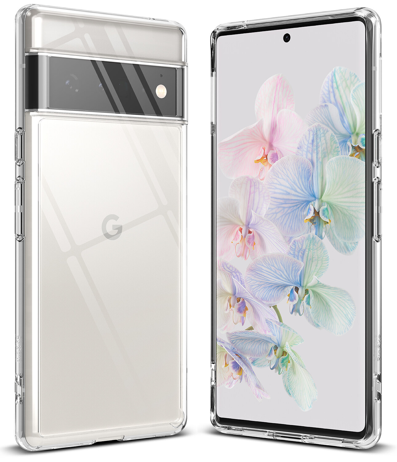 Ringke [FUSION] for Google Pixel 6 Pro Case, Hard Clear PC Back [Military Drop Defense] Lightweight Upgraded Transparent TPU Bumper Cover with Wrist Strap