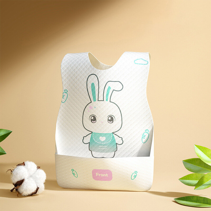 10Pcs/Lot Sterile Disposable Baby Bib Children Waterproof Eat Feeding Bibs Kid Scarf Portable Children's Saliva Towel & Pocket