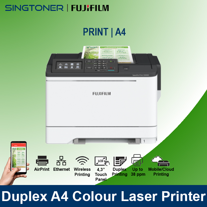 [Singapore Warranty] Fujifilm formerly Fuji Xerox ApeosPort Print C3830SD A4 Colour Laser Printer C3830 SD Color Printer Colour Printer