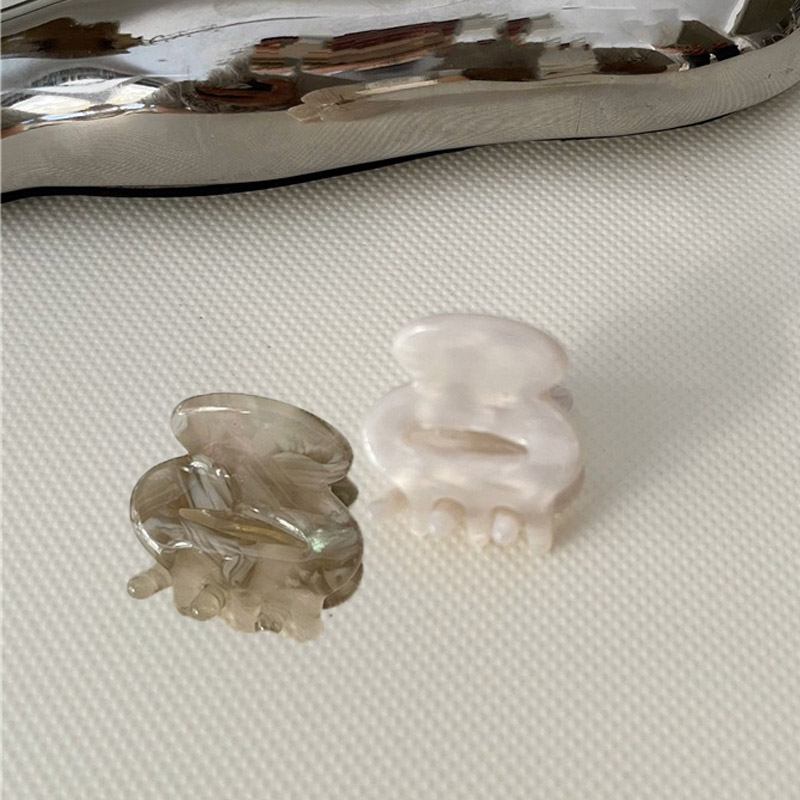 [SG?Tight & Cute] 2pcs set Korean Style 2.5cm Cute Mini Hair Claw Side Hair Clip, Beautiful Acetate Hair Grip hair accessories for kids girls women, Dress Up