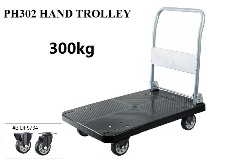 {SG In-Stock}Hand Trolley Loading Weight 300kg Foldable Trolley / Hand Truck {Black Colour ) Installed Trolley / Top Quality / Fast Delivery
