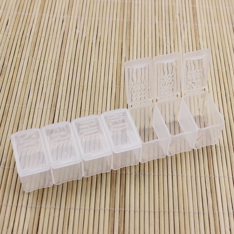 Weekly Medicine Pill Box Portable Outdoor Travel Medicine Tablet Container Relaxing Colours