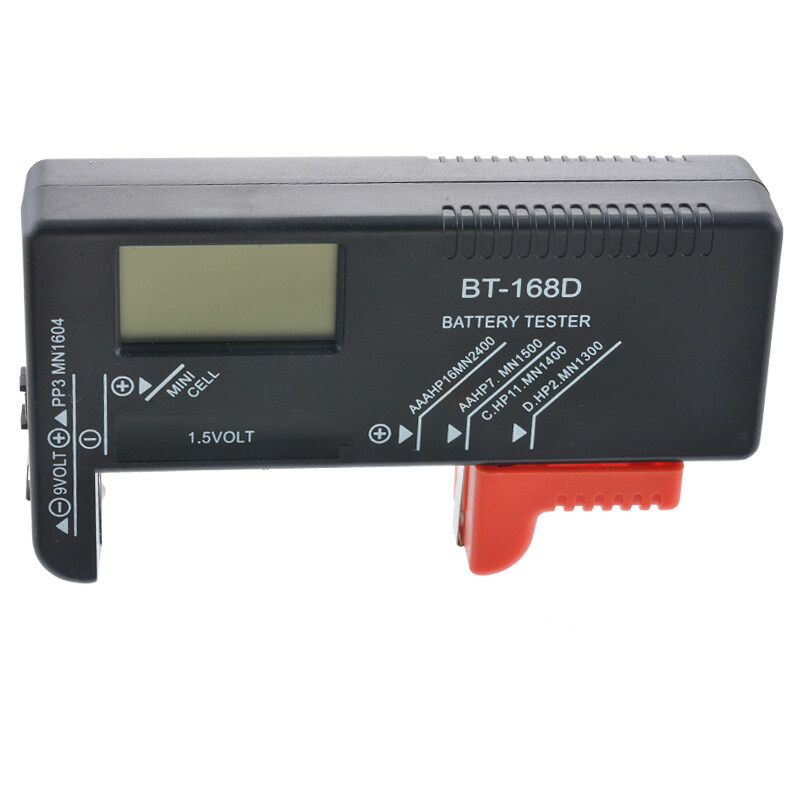 Manooby BT-168 BT168D BT-168 PRO Smart LCD Digital Battery Tester Electronic Battery Power Measure Checker for 9V 1.5V AA AAA Cell C D Battery Meter