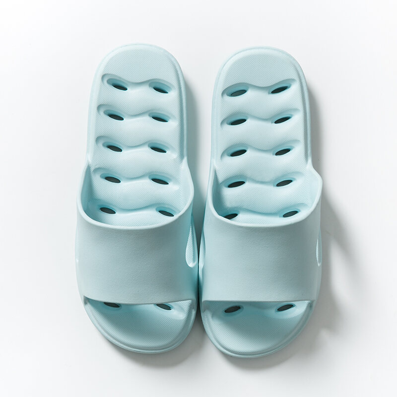 Japanese Style Bathroom Bath Non-Slip Black Slippers Men's Leaking Hollow-out Quick-Drying Draining Shower Deodorant Water-Proof Quick-Drying