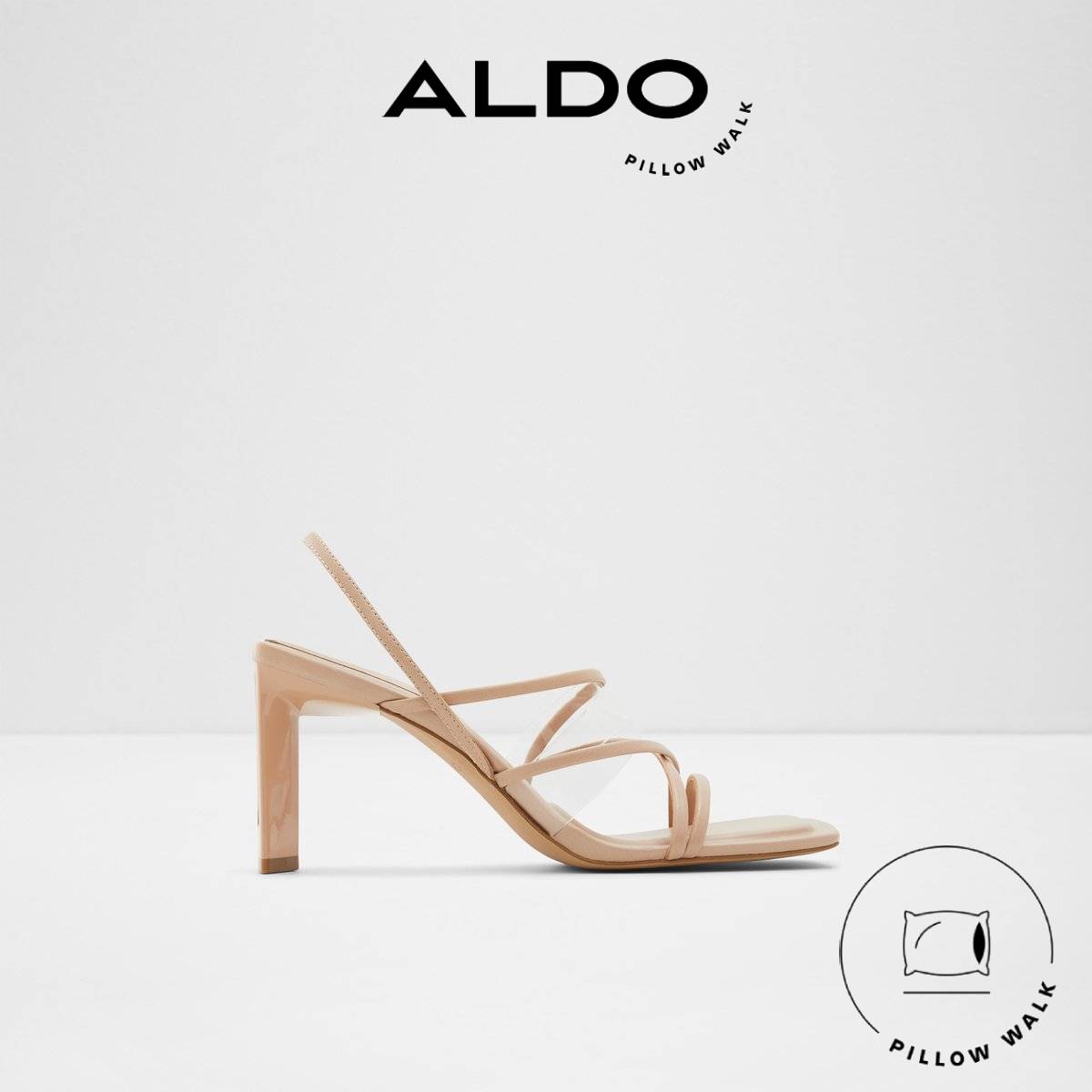 ALDO JENNIFER Women Square Toe Slip On Heeled Sandals