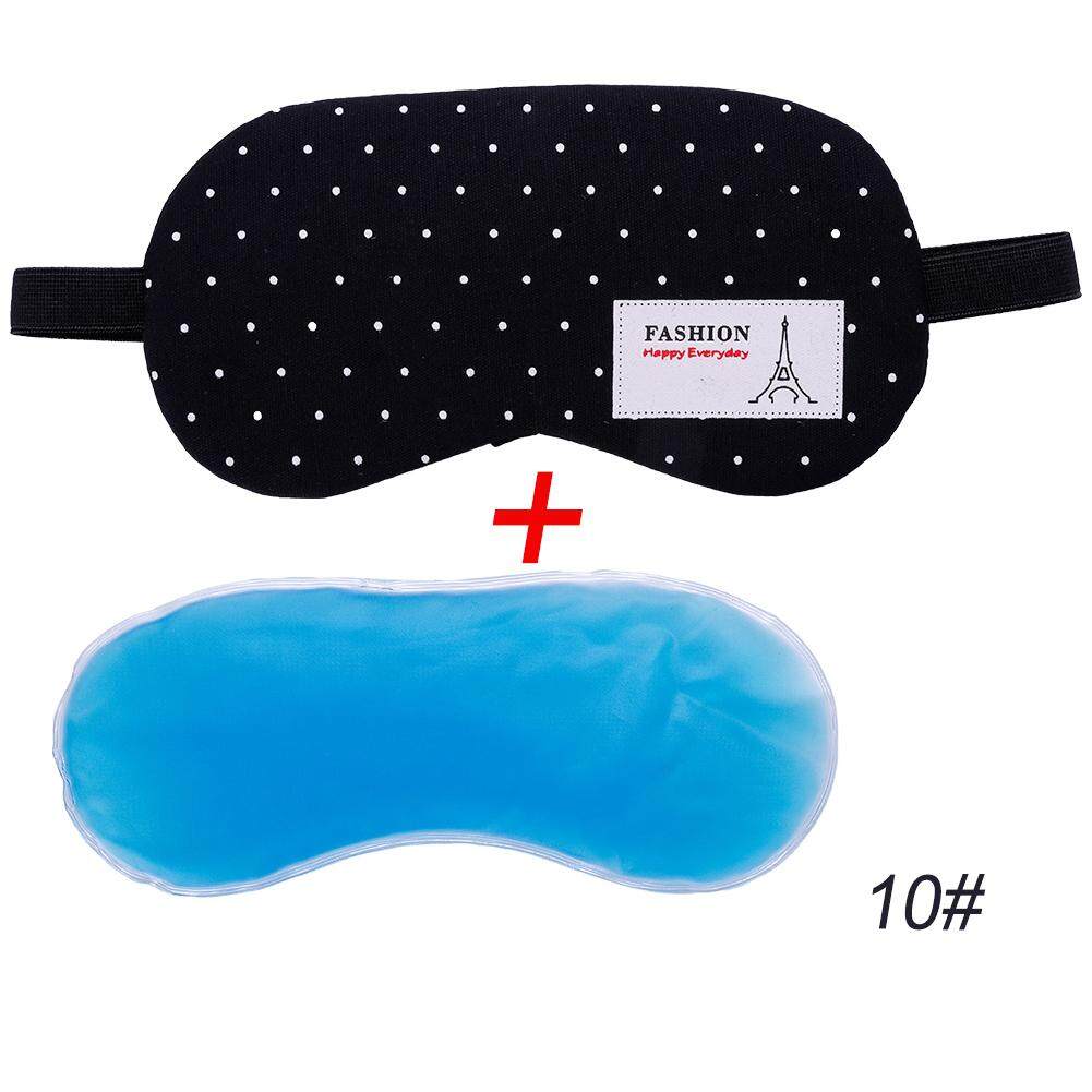 Cotton Soft Eye Aid Sleep Mask with Comfortable Ice Compress Gel Travel Rest Eye Shade Cover Blindfold Unisex Women Men