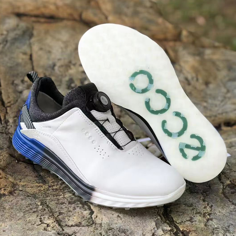 ECoo new Spring Golf shoes Mens leather Sports shoes fixed nail male Professional leisure Breathable shoe