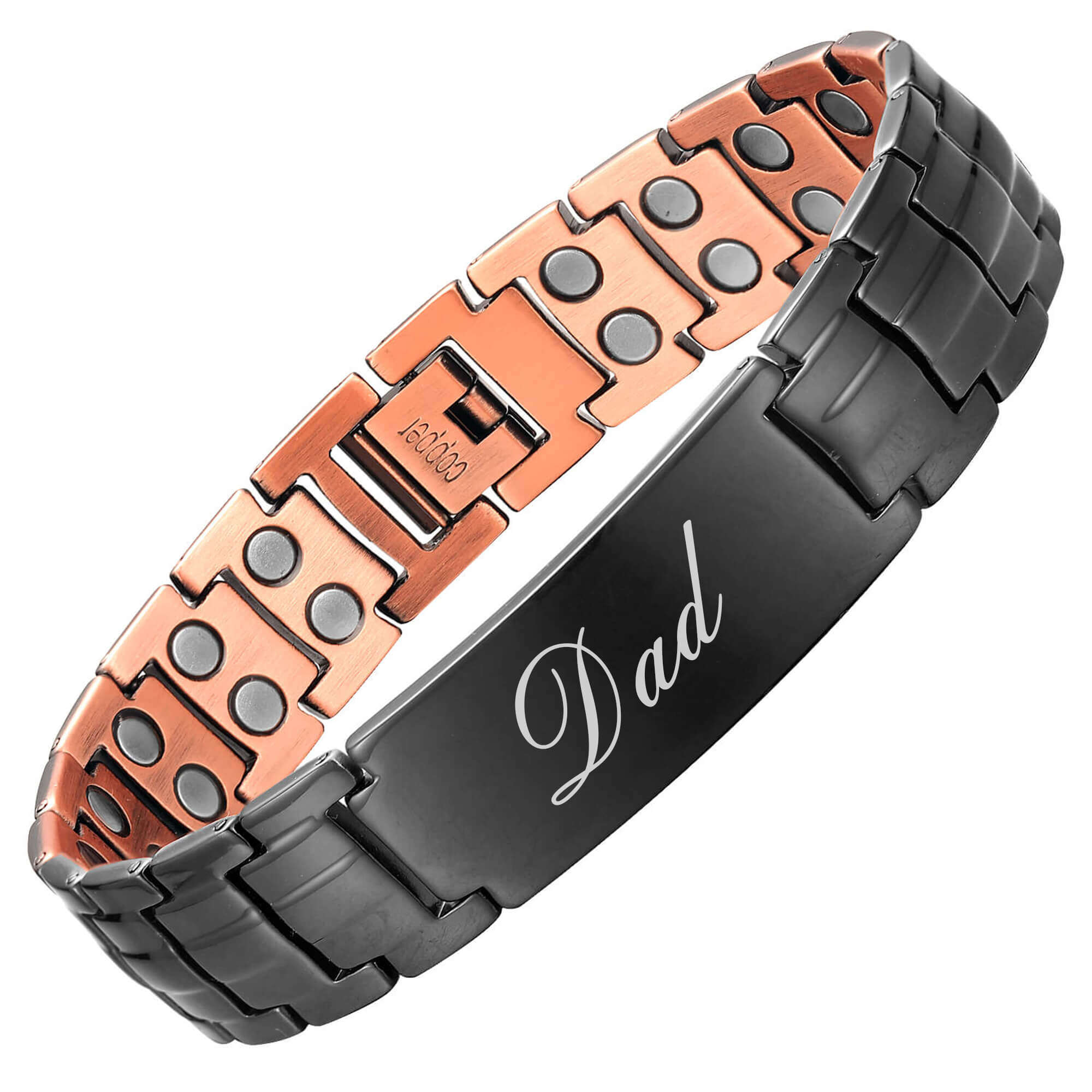 Pure Copper with Double Row Magnets Bracelets for Dad Arthritis Pain Relief