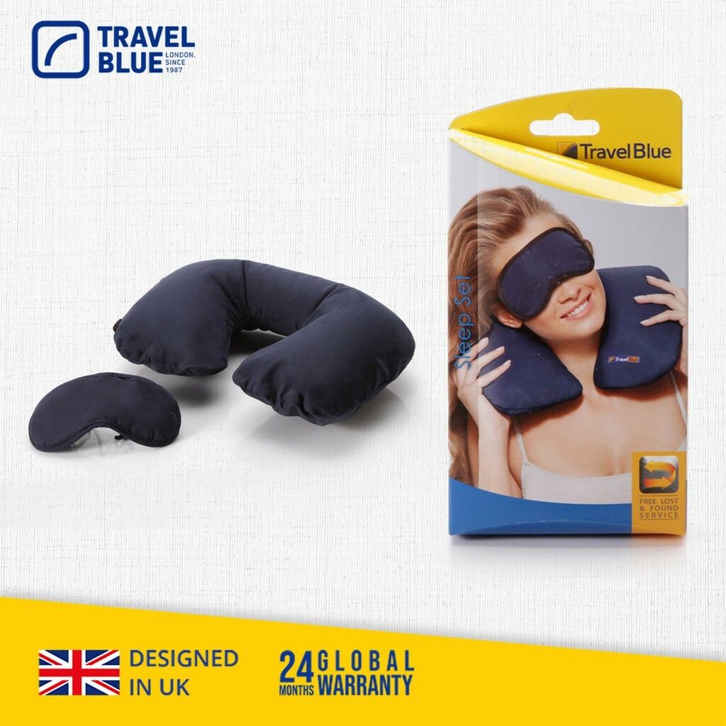 Travel Blue Inflatable Travel Pillow and Eyemask Sleep Set - TB-223