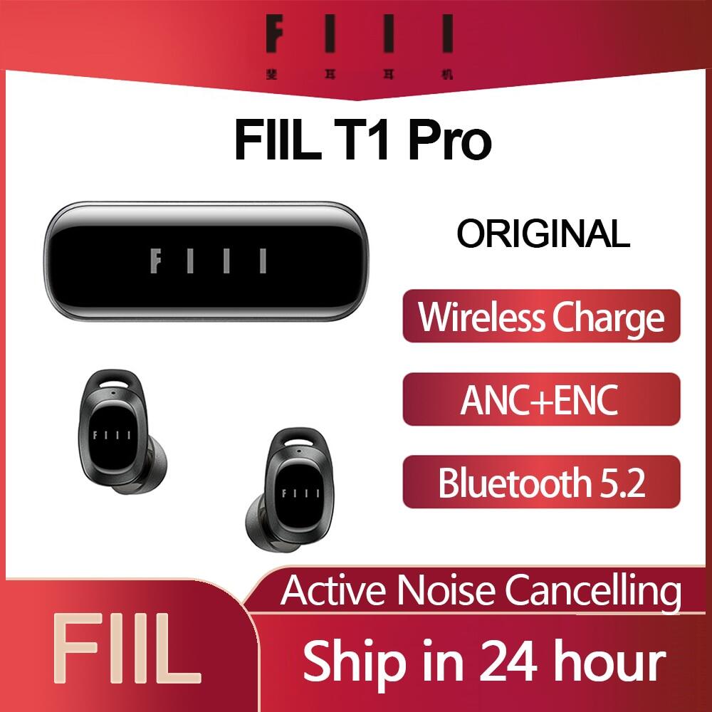 Original FIIL T1 Pro Earphone FIIL T1 Pro TWS True Wireless Earbuds T1PRO FIIL Active Noice Cancelling Headset Bluetooth 5.2 Earphone IPX5 Waterproof